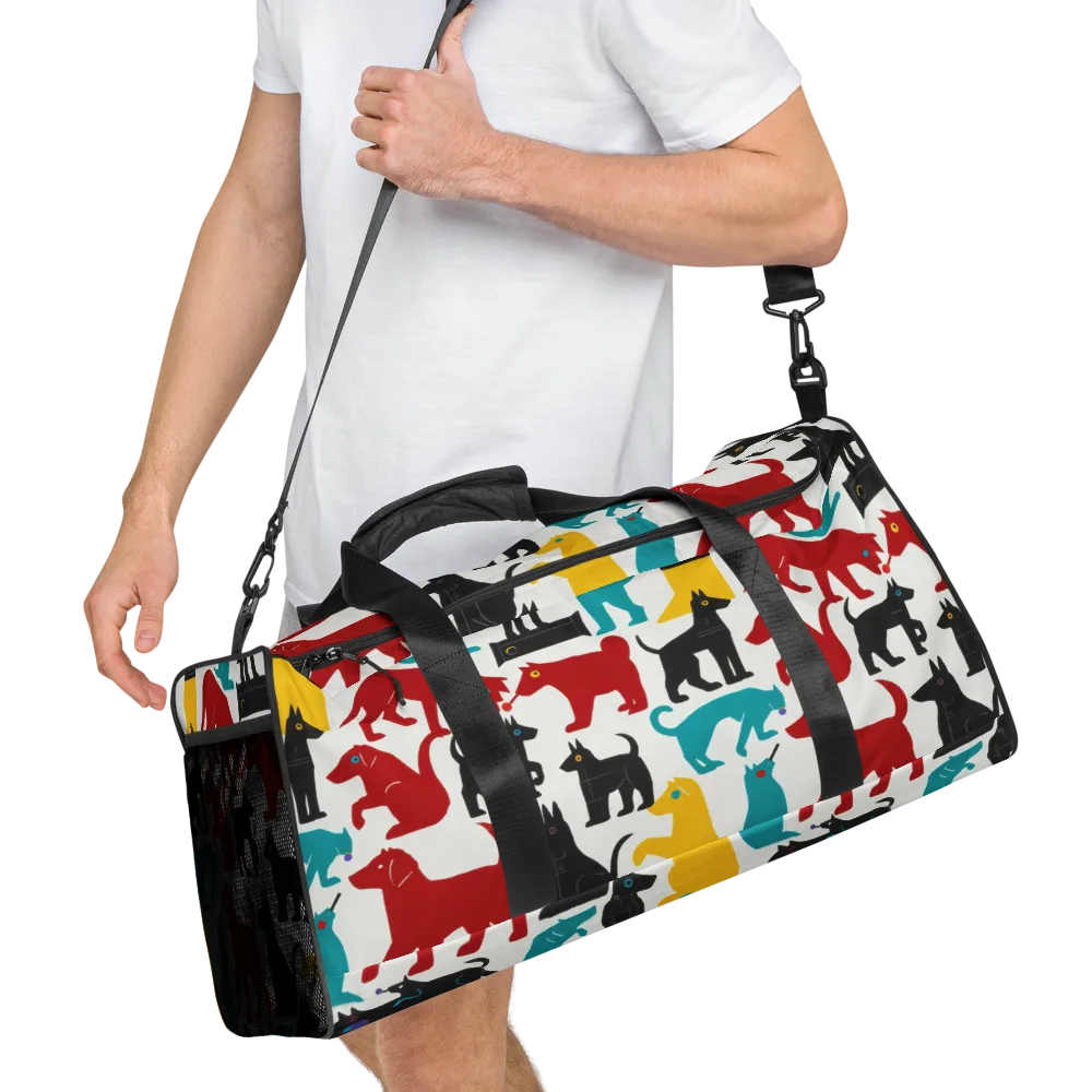 Chromatic Canines on Duffle Bag — Right Front