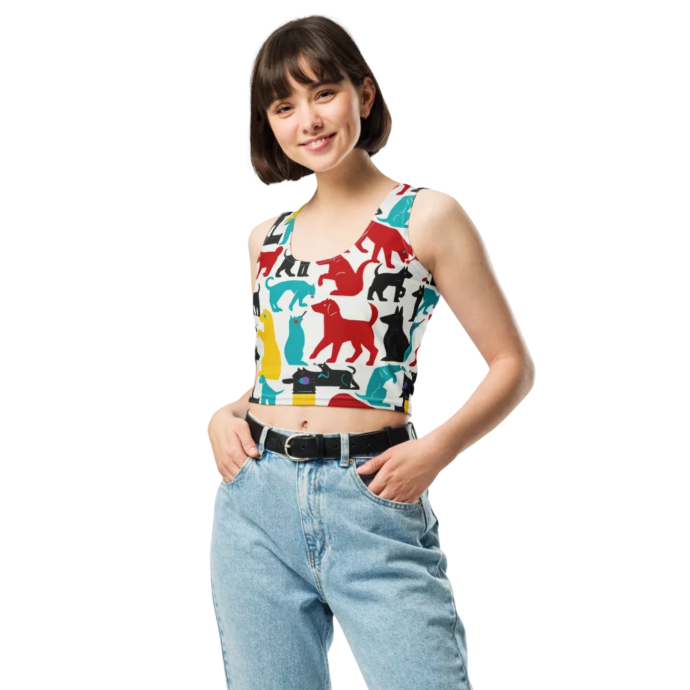 Chromatic Canines on Crop Top — Front
