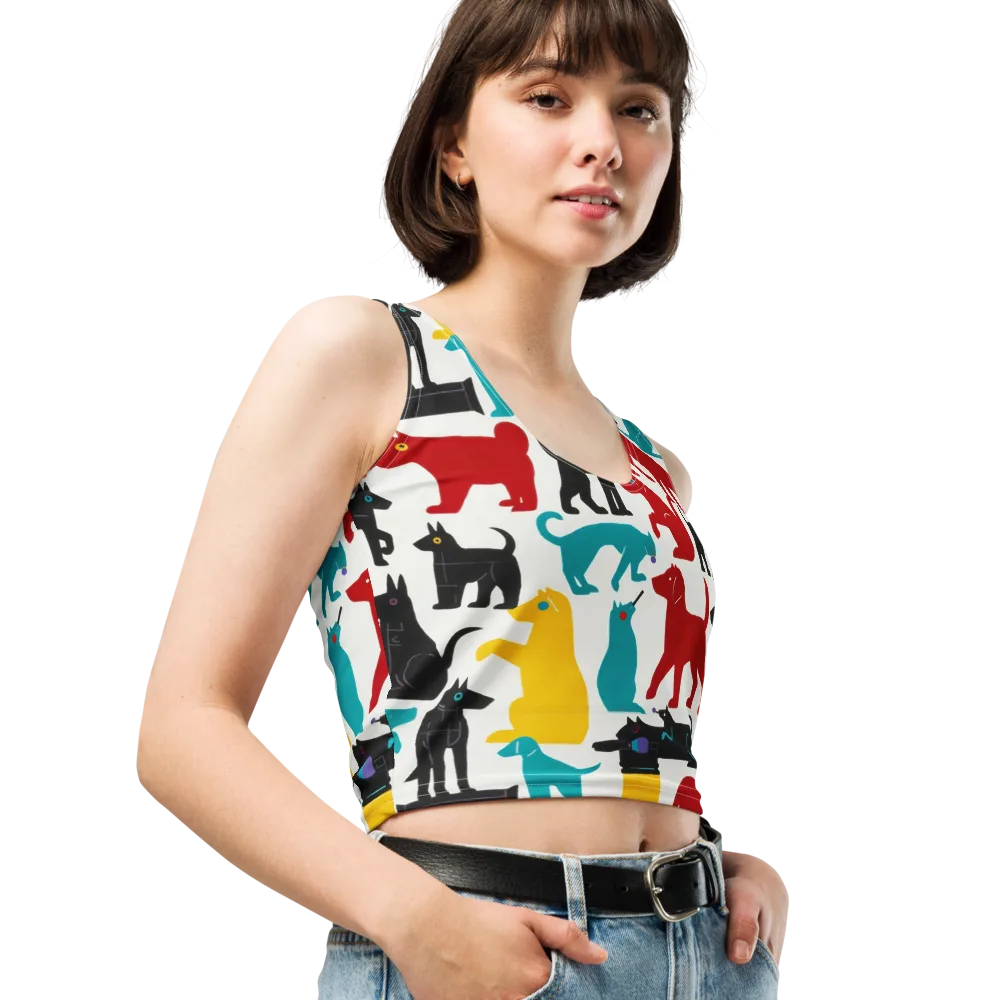 Chromatic Canines on Crop Top — Right Front