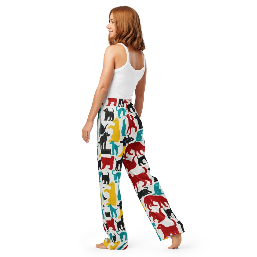 Chromatic Canines on Women's Pajama Pants — Back