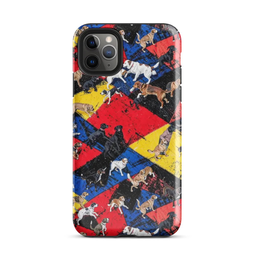 Canine Color Riot on Tough Case for iPhone® — Front