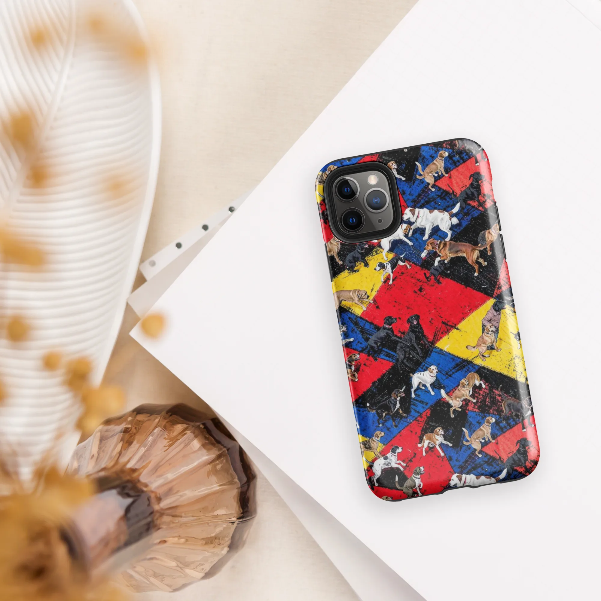 Canine Color Riot on Tough Case for iPhone® — Front