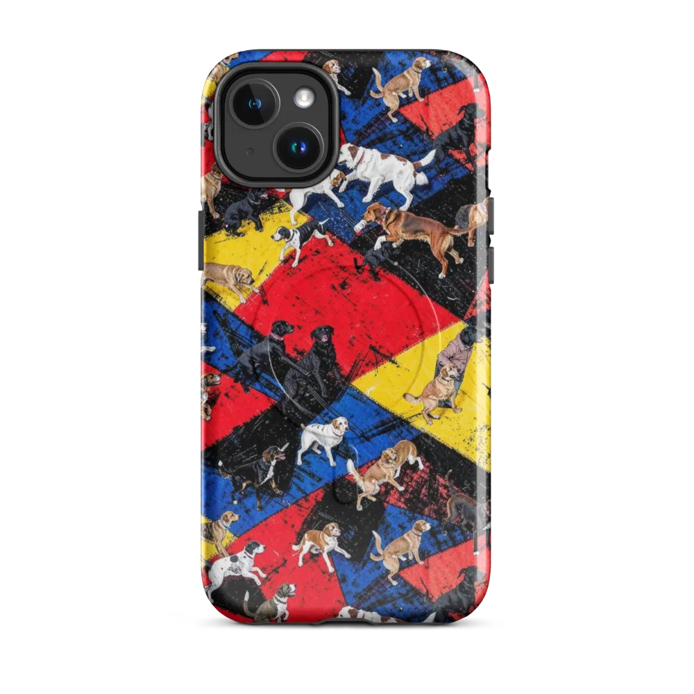 Canine Color Riot on MagSafe Tough Case for iPhone® — Front