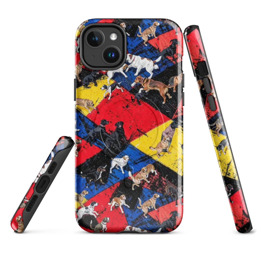 Canine Color Riot on MagSafe Tough Case for iPhone® — Front