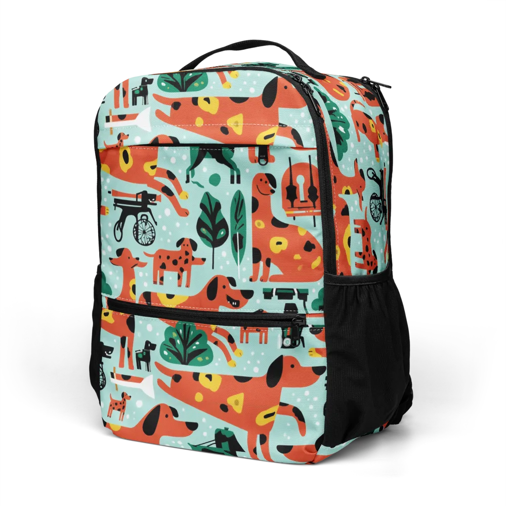 Dachshund Daydream on Utility Backpack — Left Front