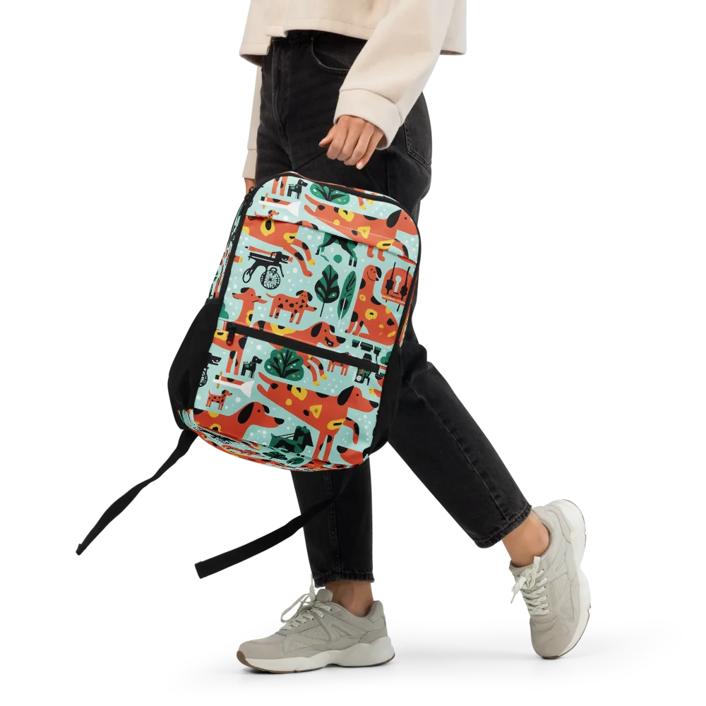 Dachshund Daydream on Utility Backpack — Front