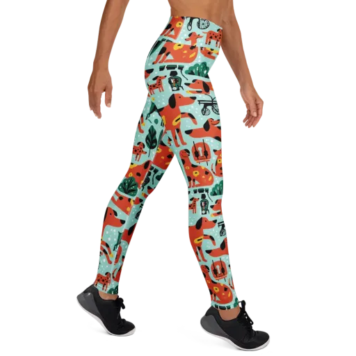 Dachshund Daydream on a Yoga Leggings