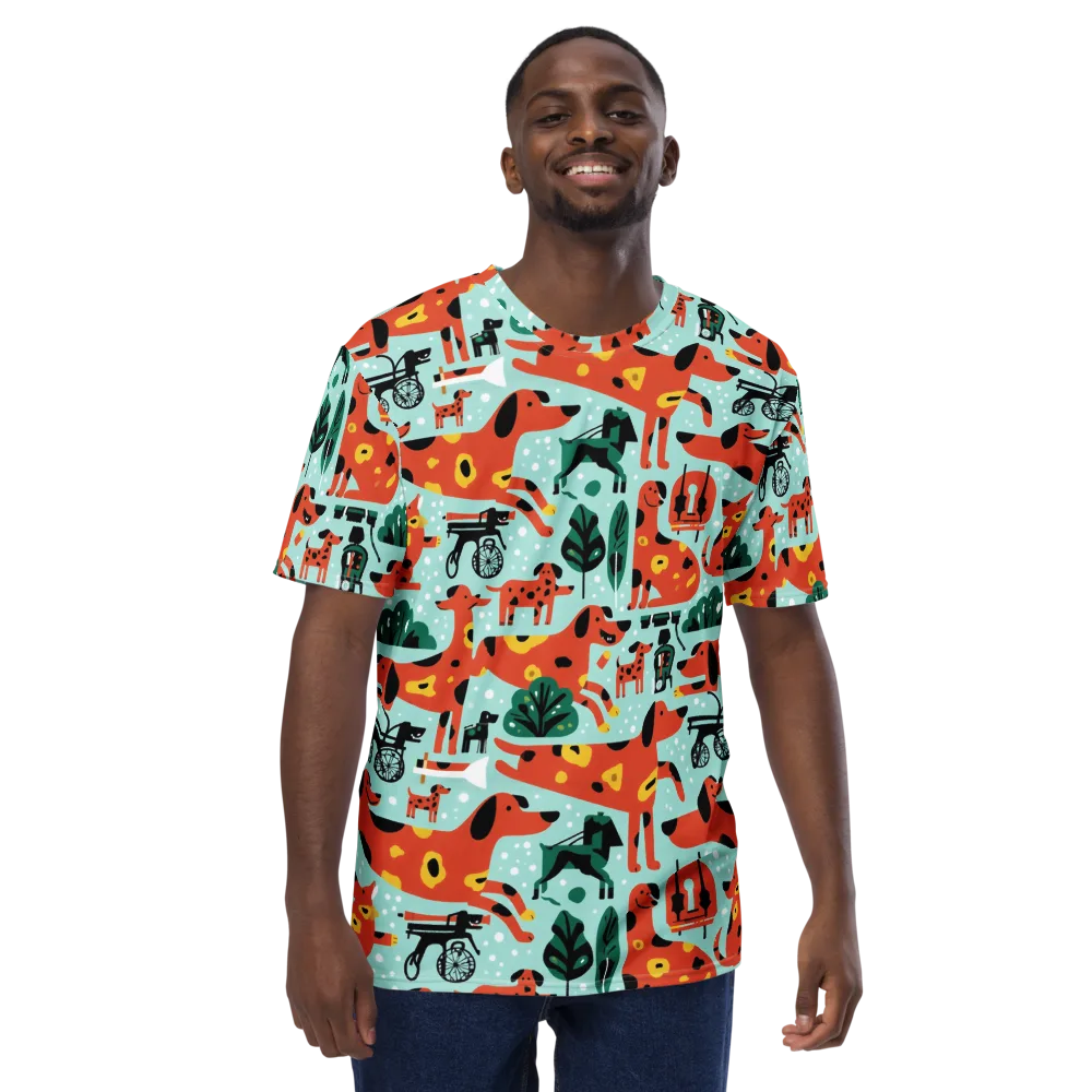 Dachshund Daydream on Men's Crew Neck T-Shirt — Front