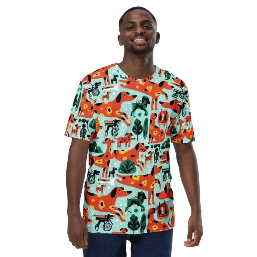 Dachshund Daydream on a Men's Crew Neck T-Shirt