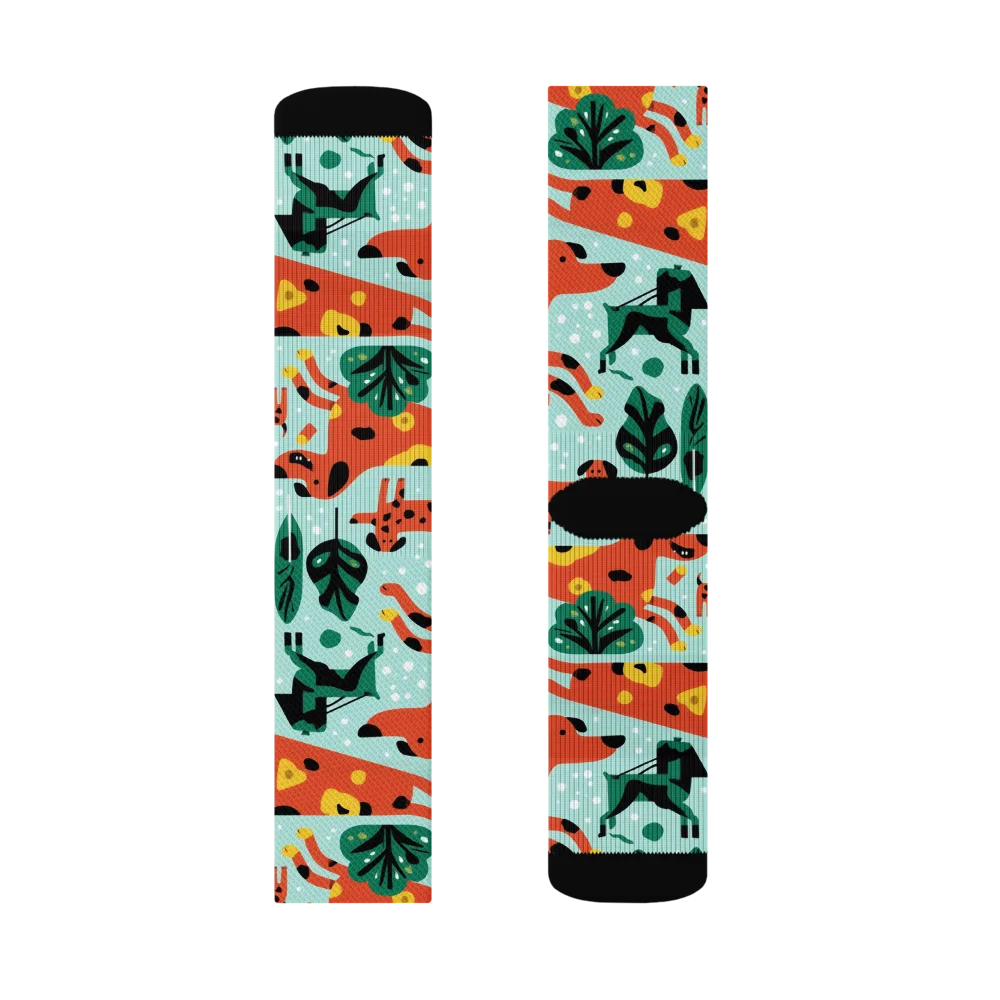 Dachshund Daydream on Socks — Left Sock