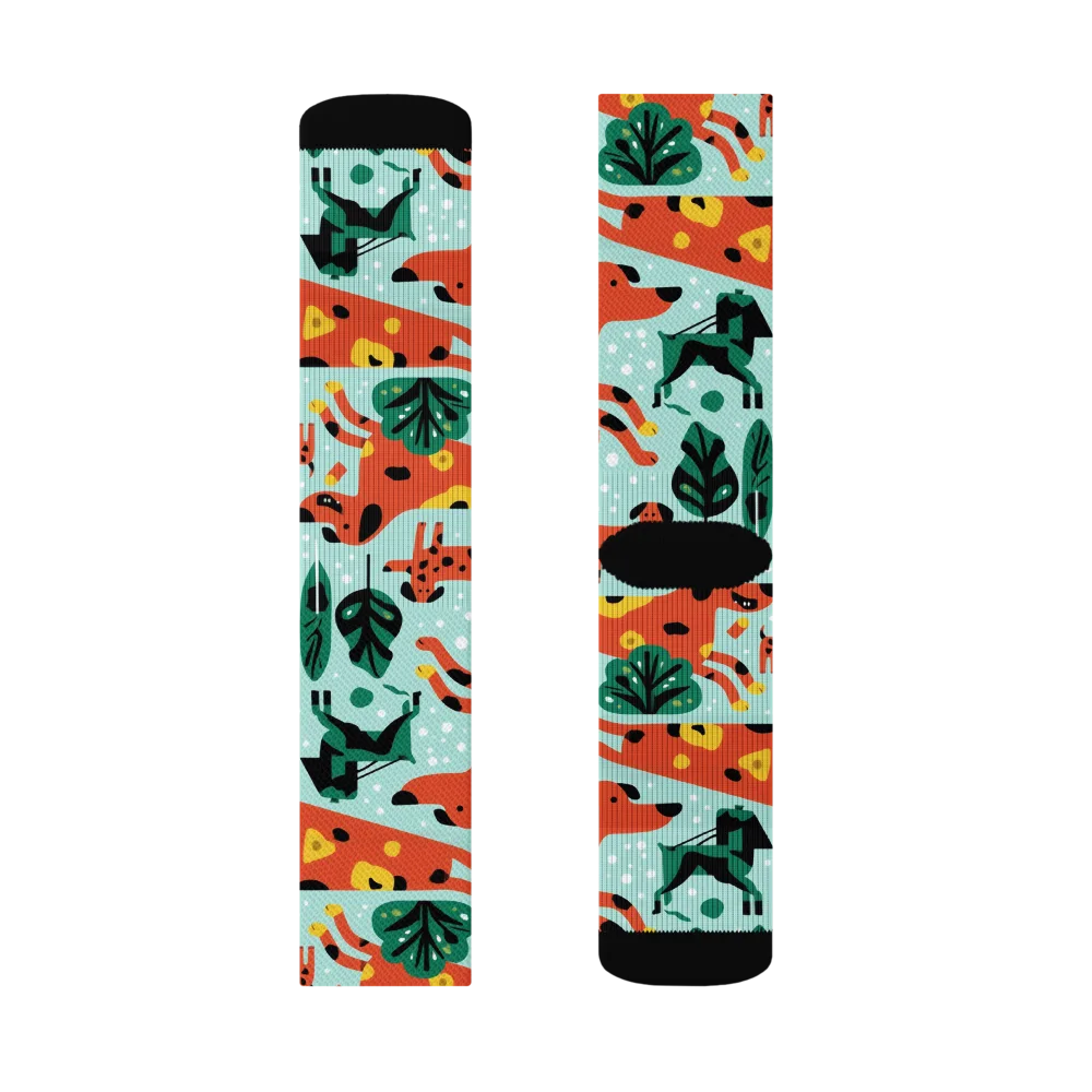 Dachshund Daydream on Socks — Right Sock