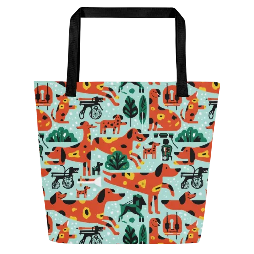 Dachshund Daydream on a Large Tote Bag W/ Pocket