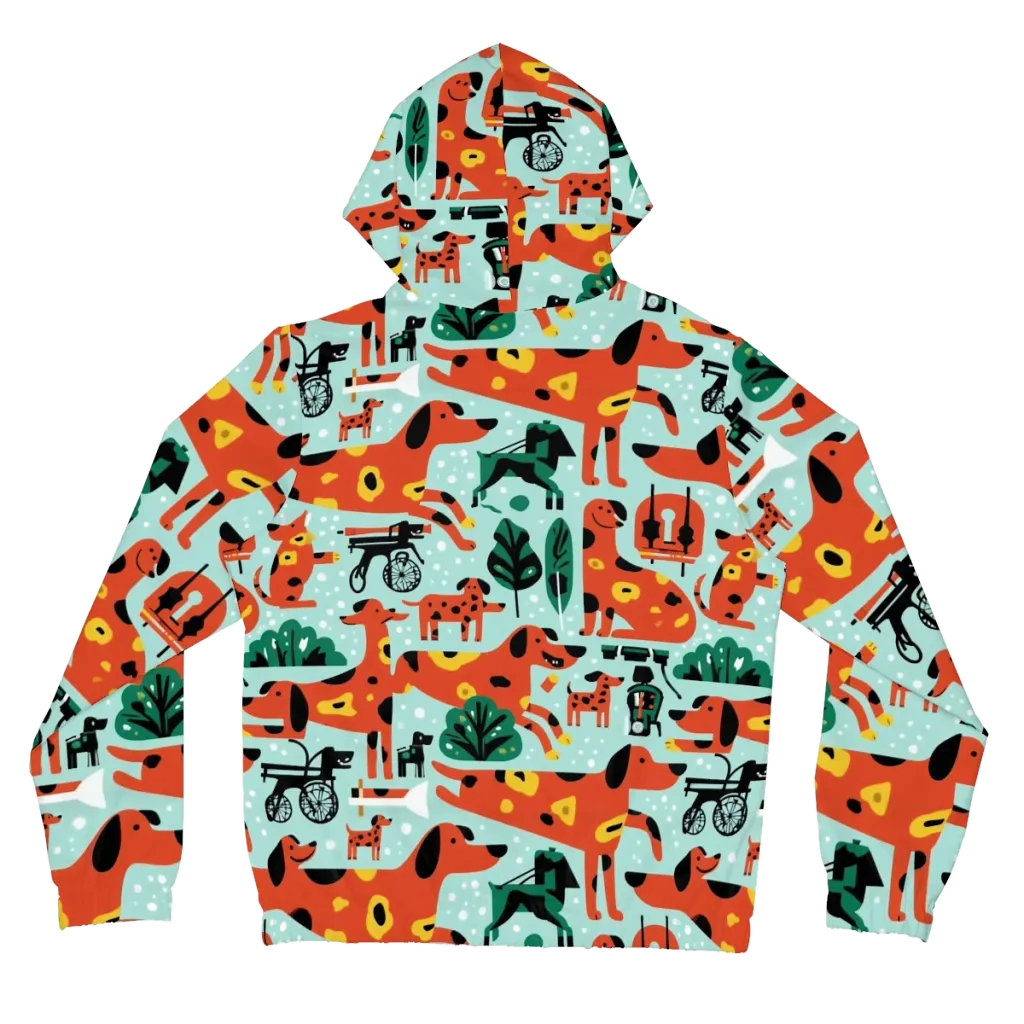 Dachshund Daydream on Women's Full-Zip Hoodie — Back