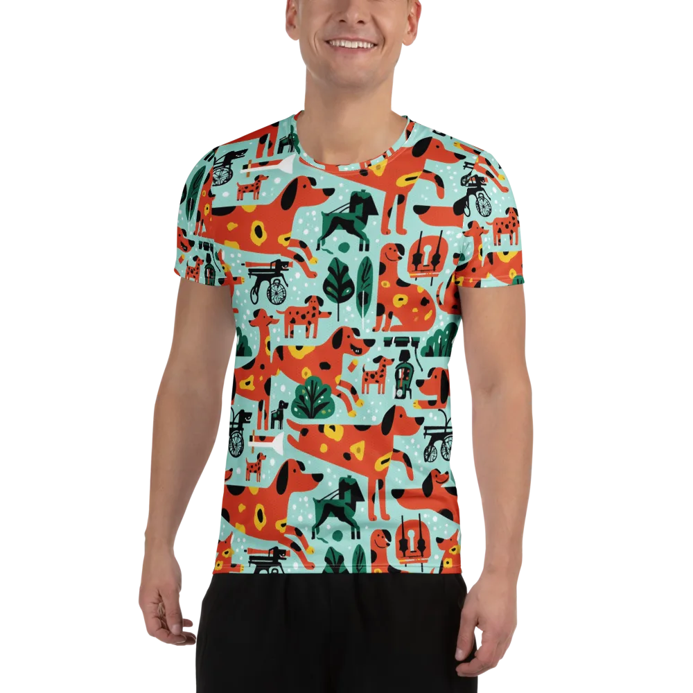 Dachshund Daydream on Men's Athletic T-Shirt — Front