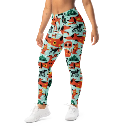 Dachshund Daydream on a Leggings