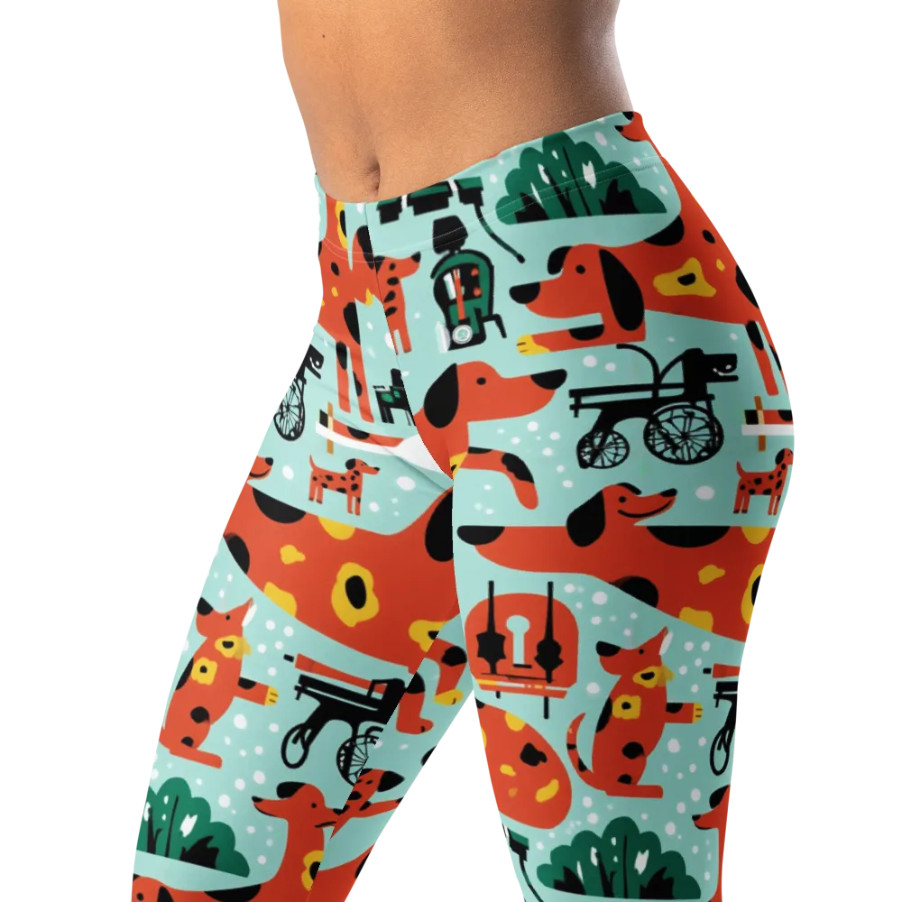 Dachshund Daydream on Leggings — Left Front