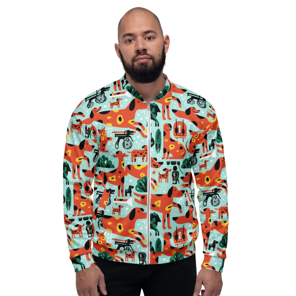 Dachshund Daydream on Bomber Jacket — Front