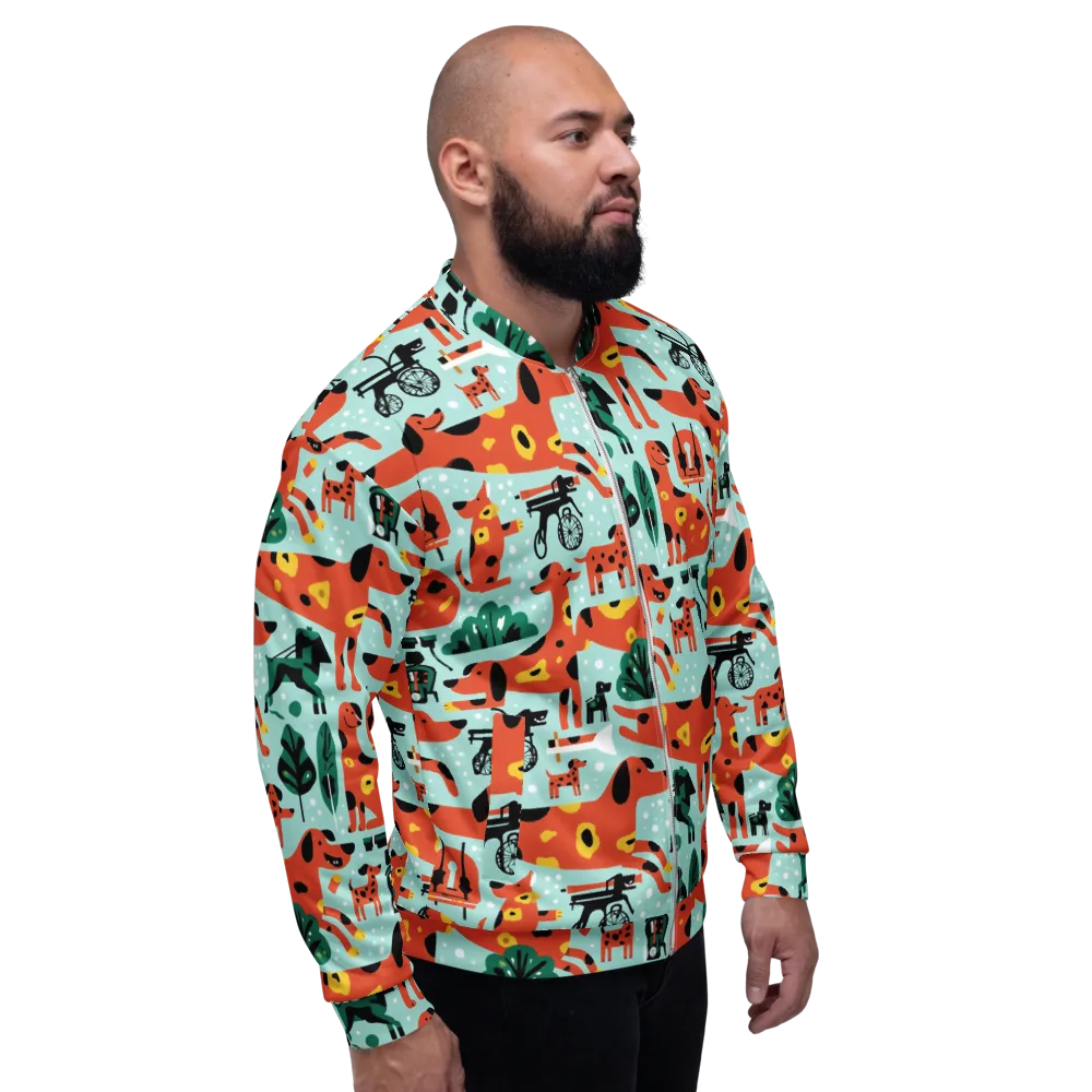 Dachshund Daydream on Bomber Jacket — Right