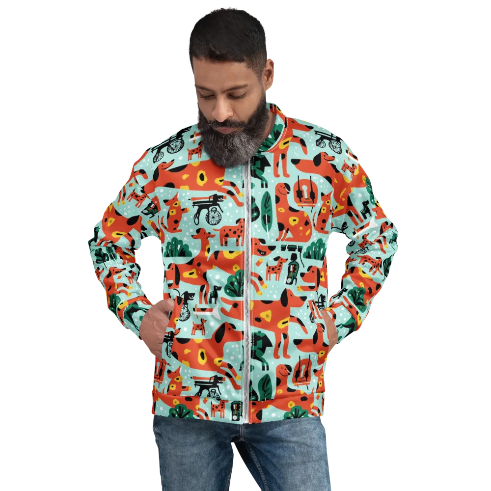Dachshund Daydream on Bomber Jacket — Front