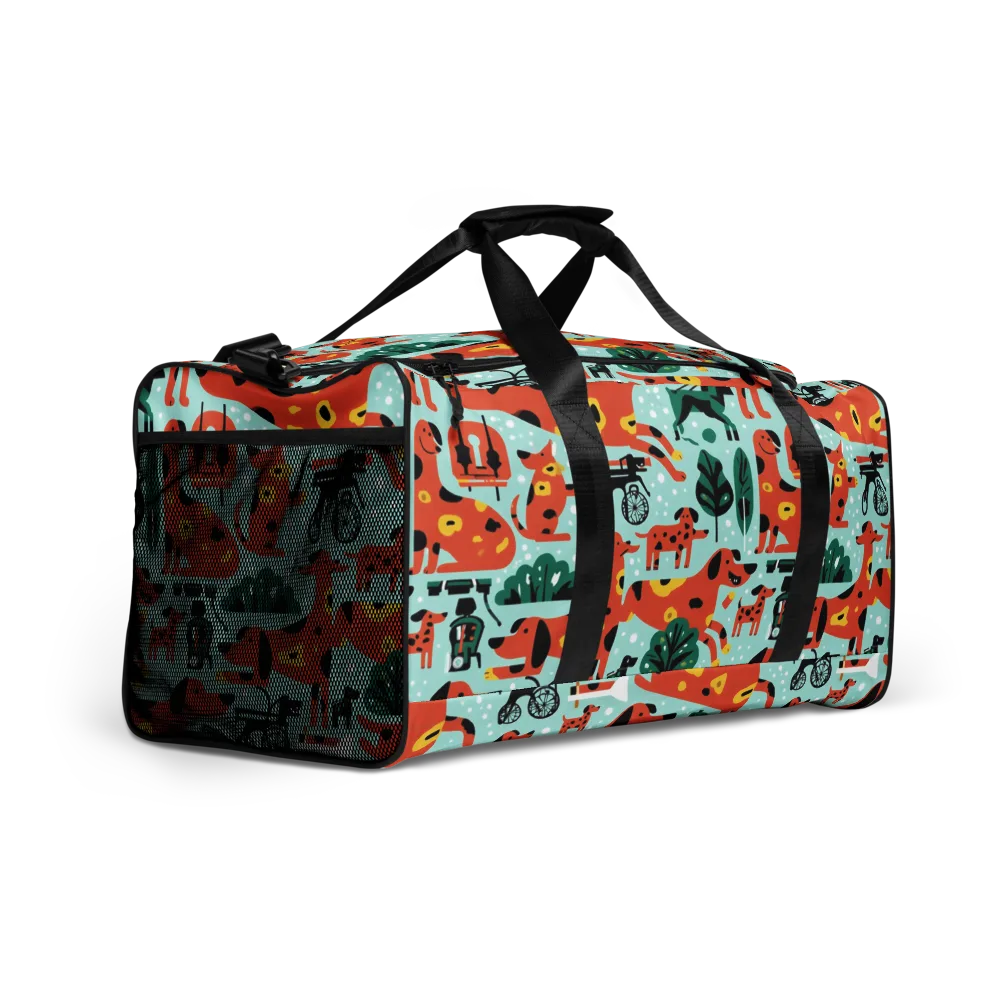 Dachshund Daydream on Duffle Bag — Right Front