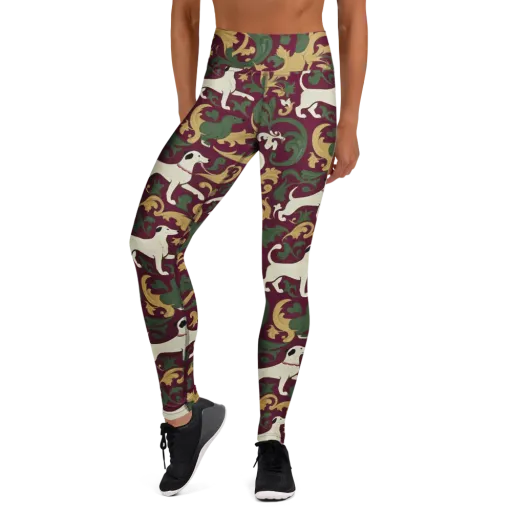 Acanthus Hounds on a Yoga Leggings