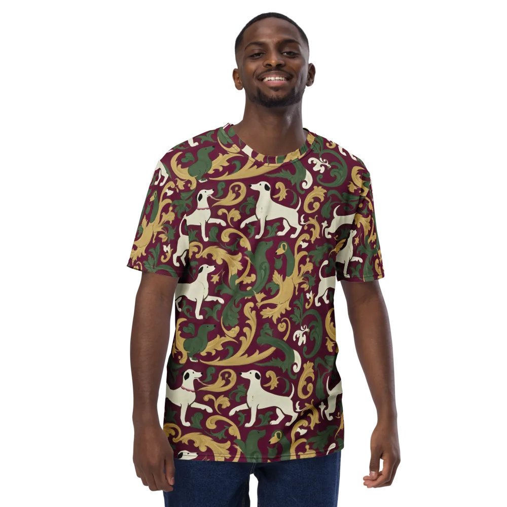 Acanthus Hounds on Men's Crew Neck T-Shirt — Front