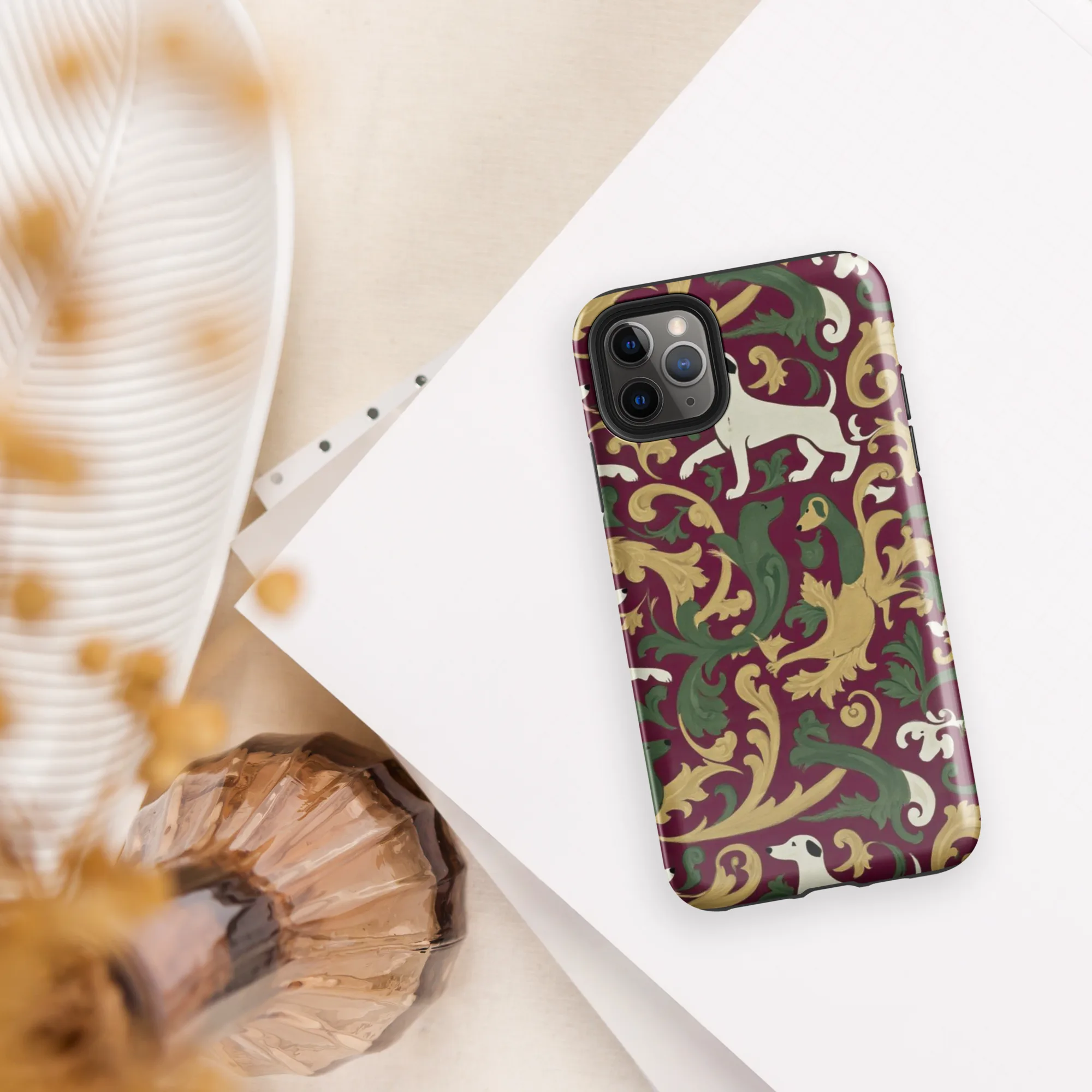 Acanthus Hounds on Tough Case for iPhone® — Front