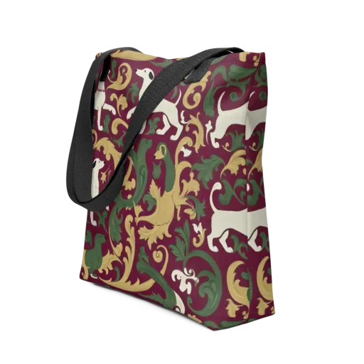 Acanthus Hounds on a Tote Bag