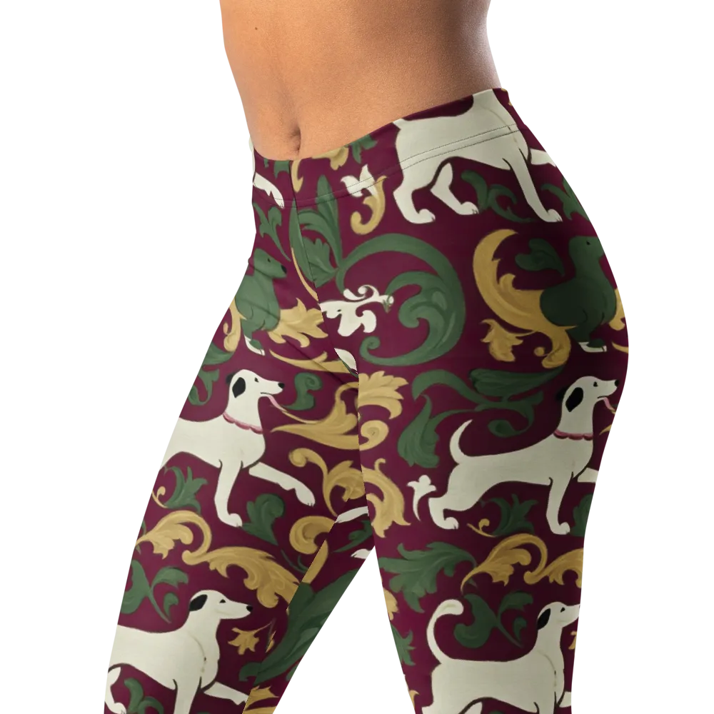 Acanthus Hounds on Leggings — Left Front