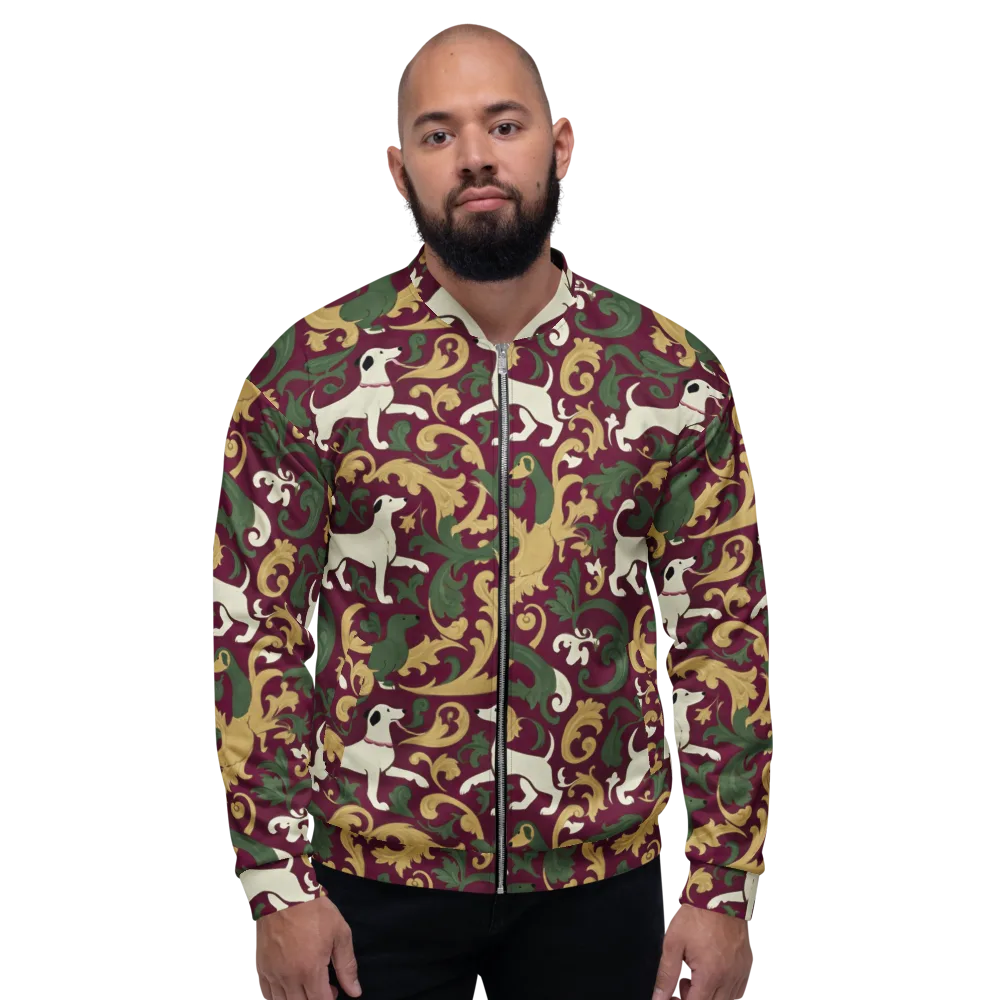 Acanthus Hounds on Bomber Jacket — Front