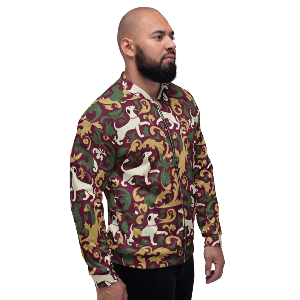 Acanthus Hounds on Bomber Jacket — Right