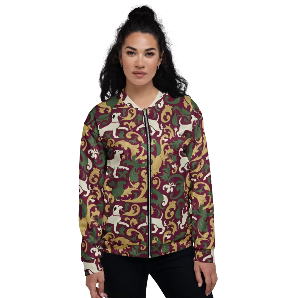 Acanthus Hounds on Bomber Jacket — Front