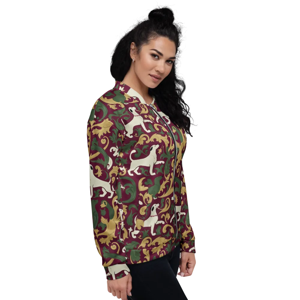 Acanthus Hounds on Bomber Jacket — Right
