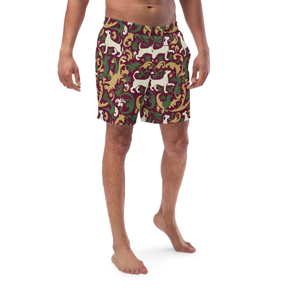 Acanthus Hounds on Swim Trunks — Front