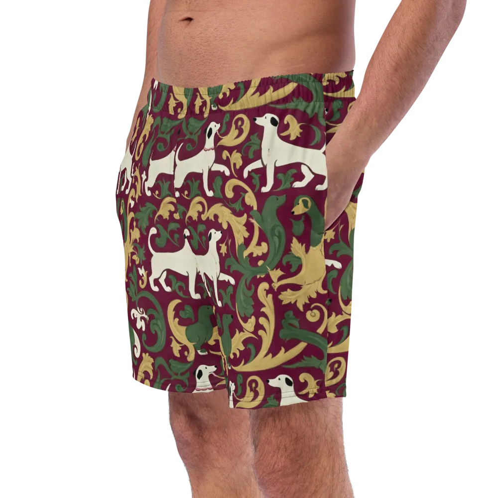 Acanthus Hounds on Swim Trunks — Left Front