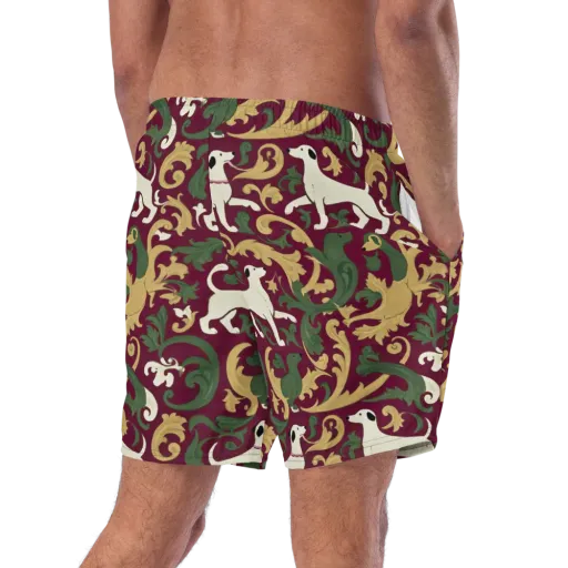 Acanthus Hounds on Swim Trunks