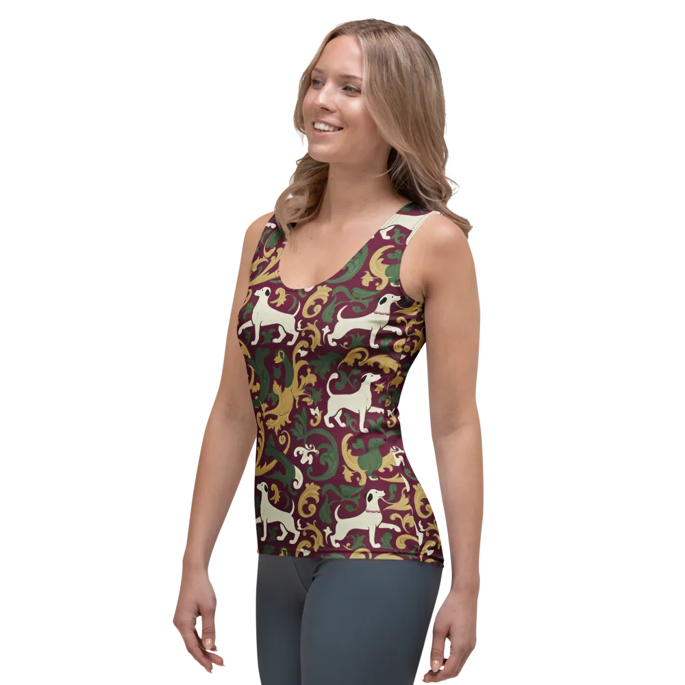 Acanthus Hounds on Women's Tank Top — Left Front