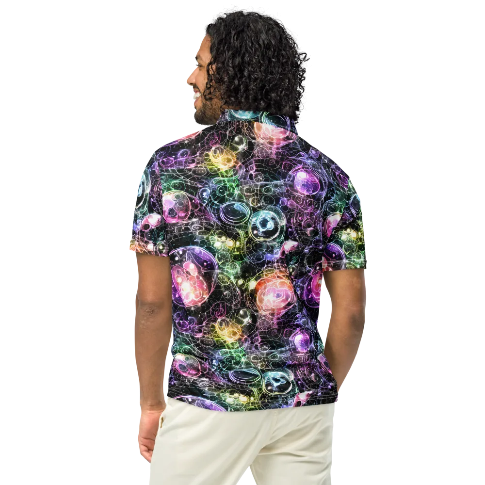 Cosmic Glass on Men's Slim Fit Polo Shirt — Back