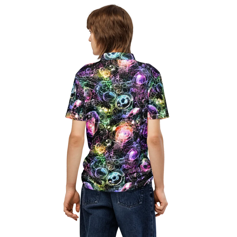 Cosmic Glass on Men's Slim Fit Polo Shirt — Back