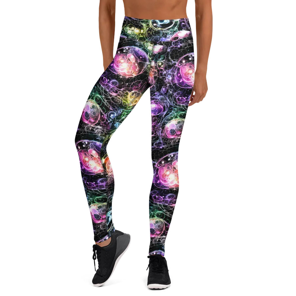 Cosmic Glass on Yoga Leggings — Front