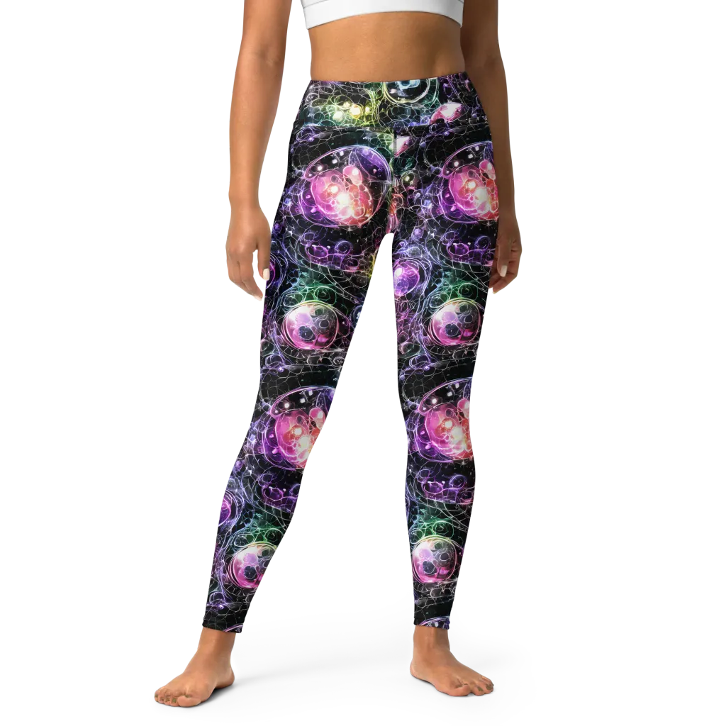 Cosmic Glass on Yoga Leggings — Front