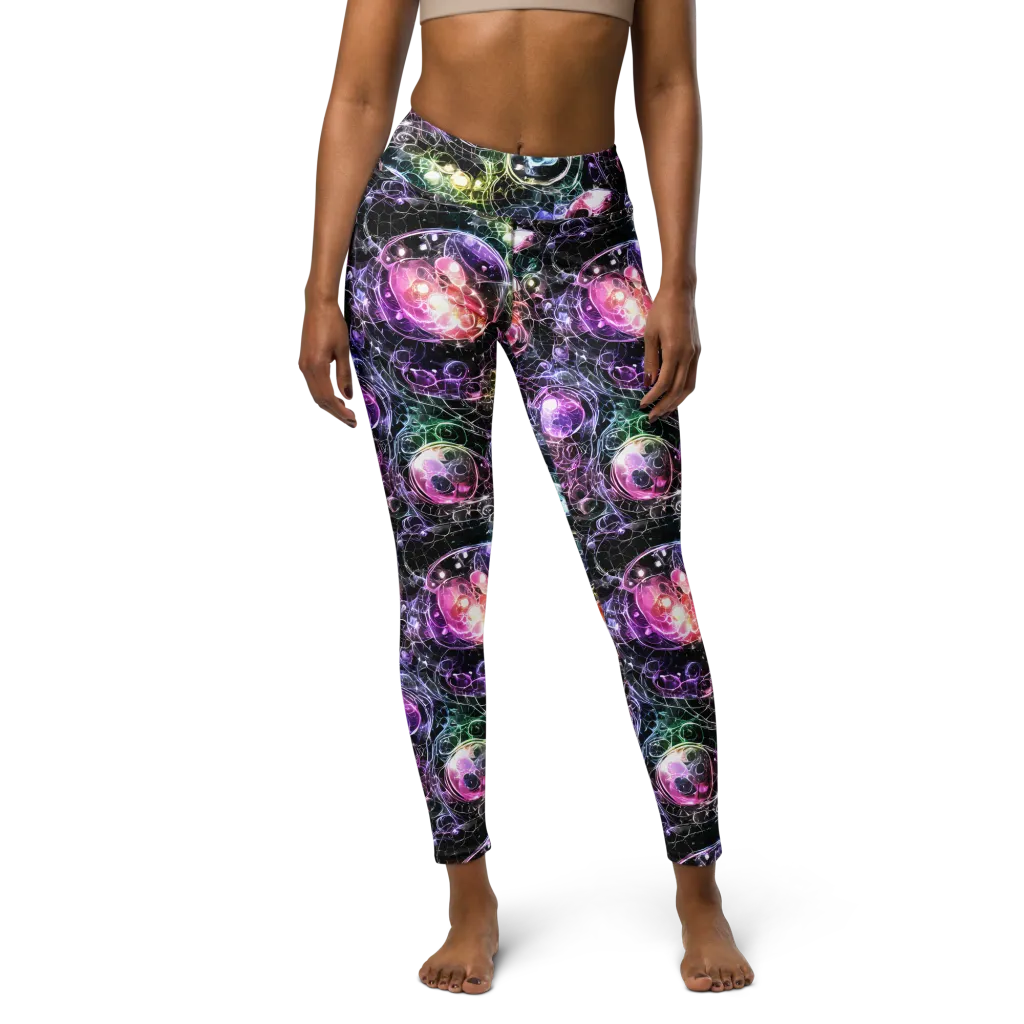 Cosmic Glass on Yoga Leggings — Front