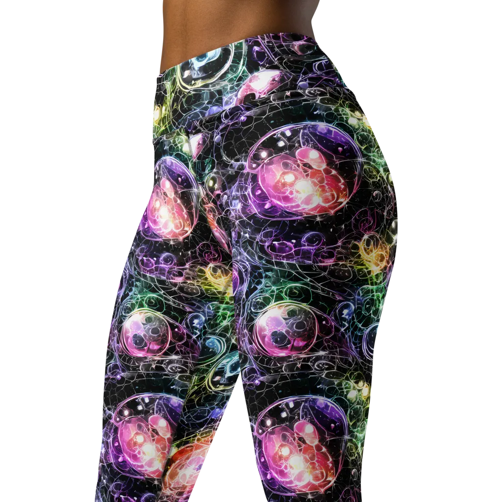 Cosmic Glass on Yoga Leggings — Left Front
