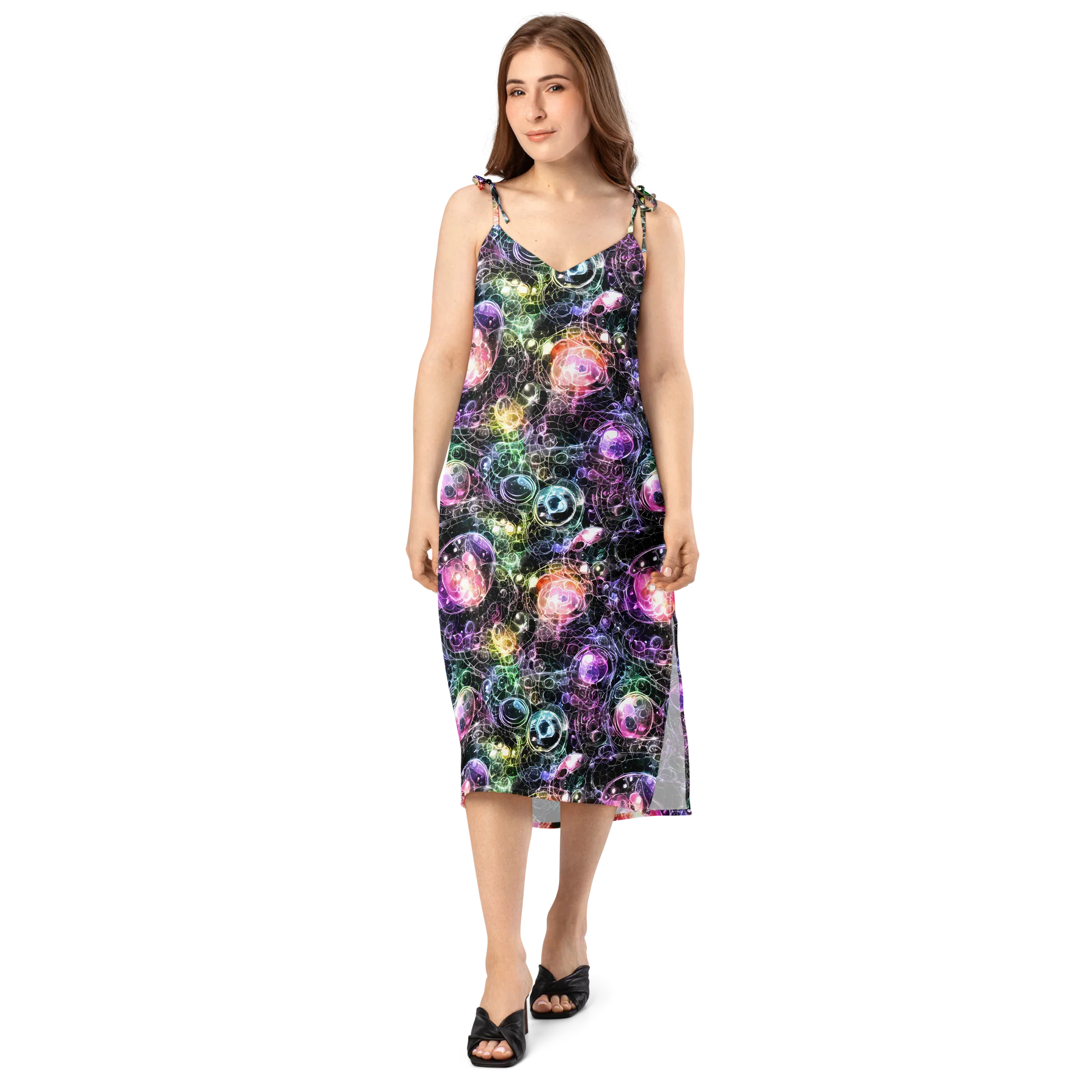 Cosmic Glass on Slip Dress — Front