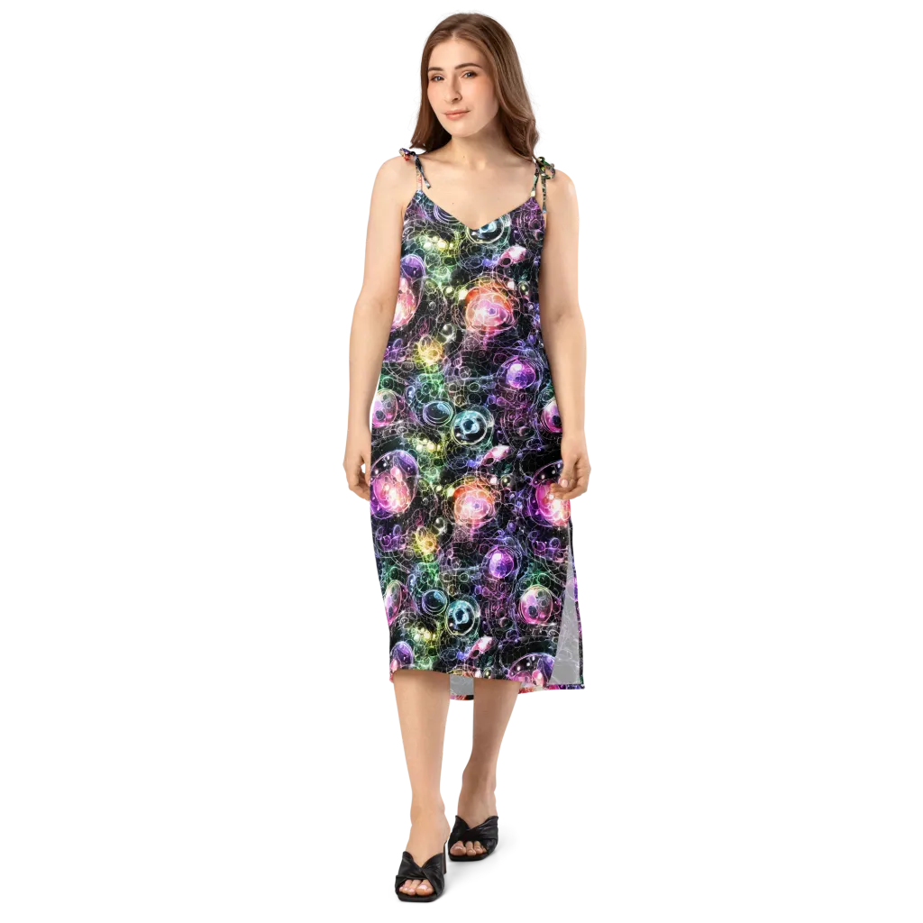 Cosmic Glass on Slip Dress — Front