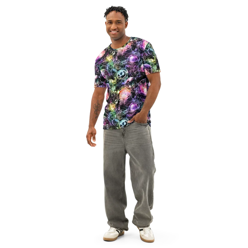 Cosmic Glass on Men's Cotton Crew Neck T-Shirt — Front