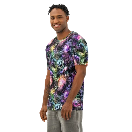 Cosmic Glass on a Men's Cotton Crew Neck T-Shirt