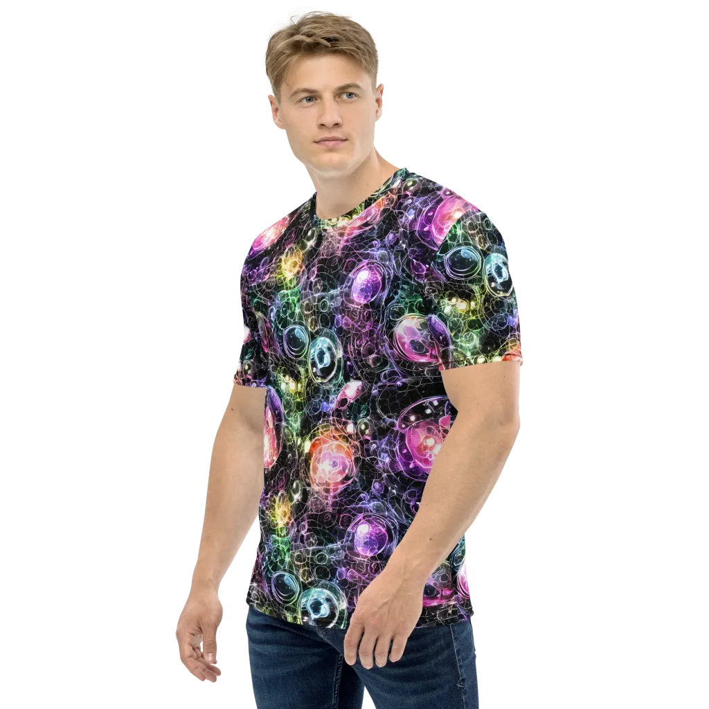 Cosmic Glass on Men's Crew Neck T-Shirt — Left