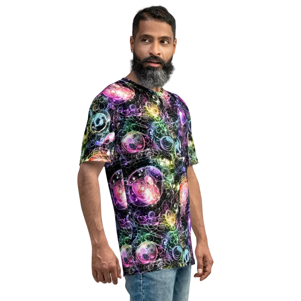 Cosmic Glass on Men's Crew Neck T-Shirt — Right
