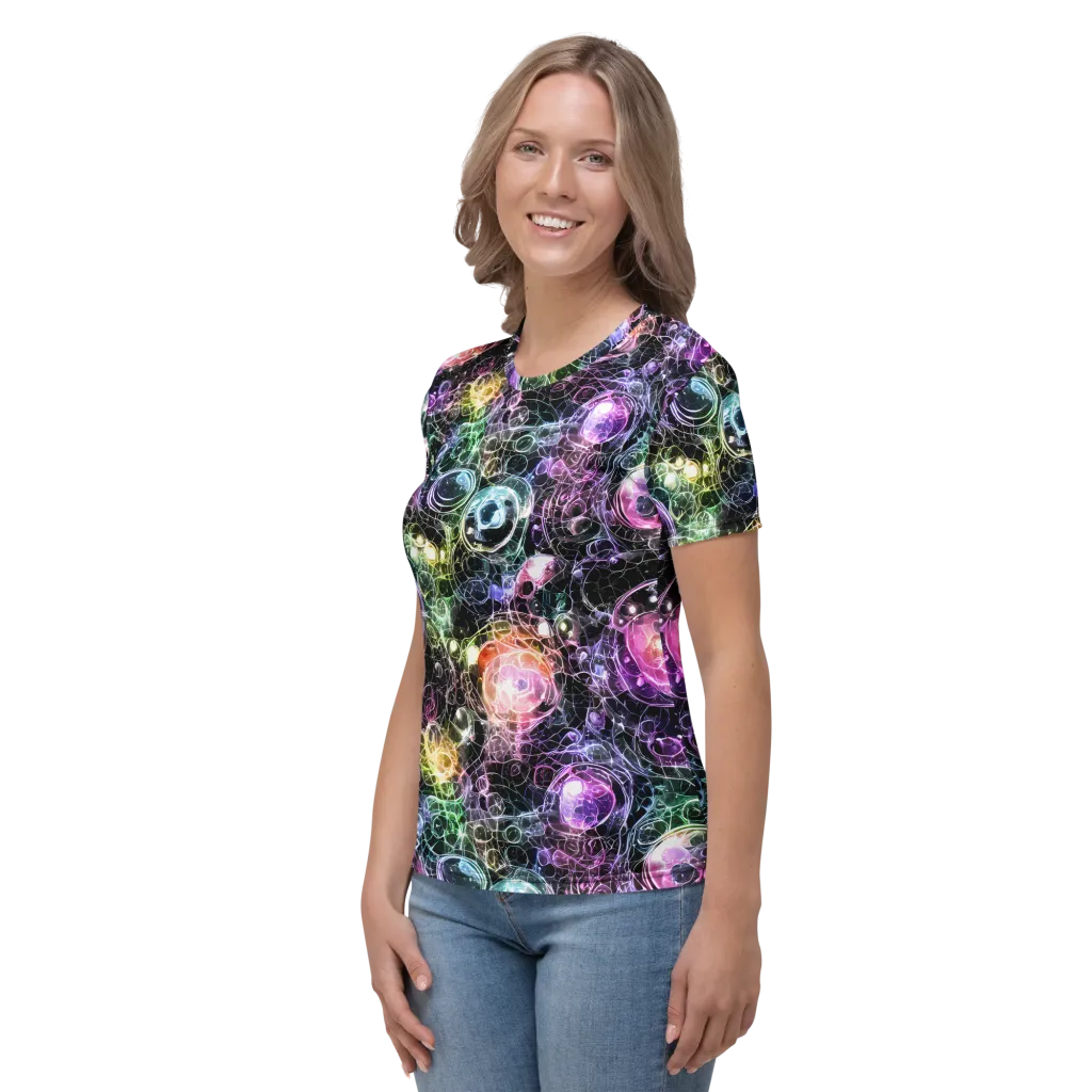 Cosmic Glass on Women's Crew Neck T-Shirt — Left